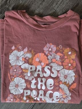 Volcom "Pass The Peace" Retro Floral Oversized Organic Cotton Graphic Tee